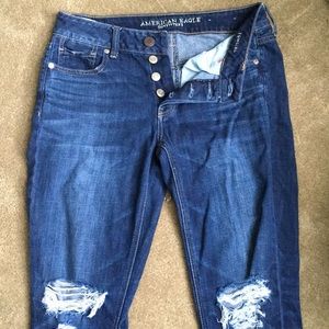 American Eagle Distressed TomGirl Jeans